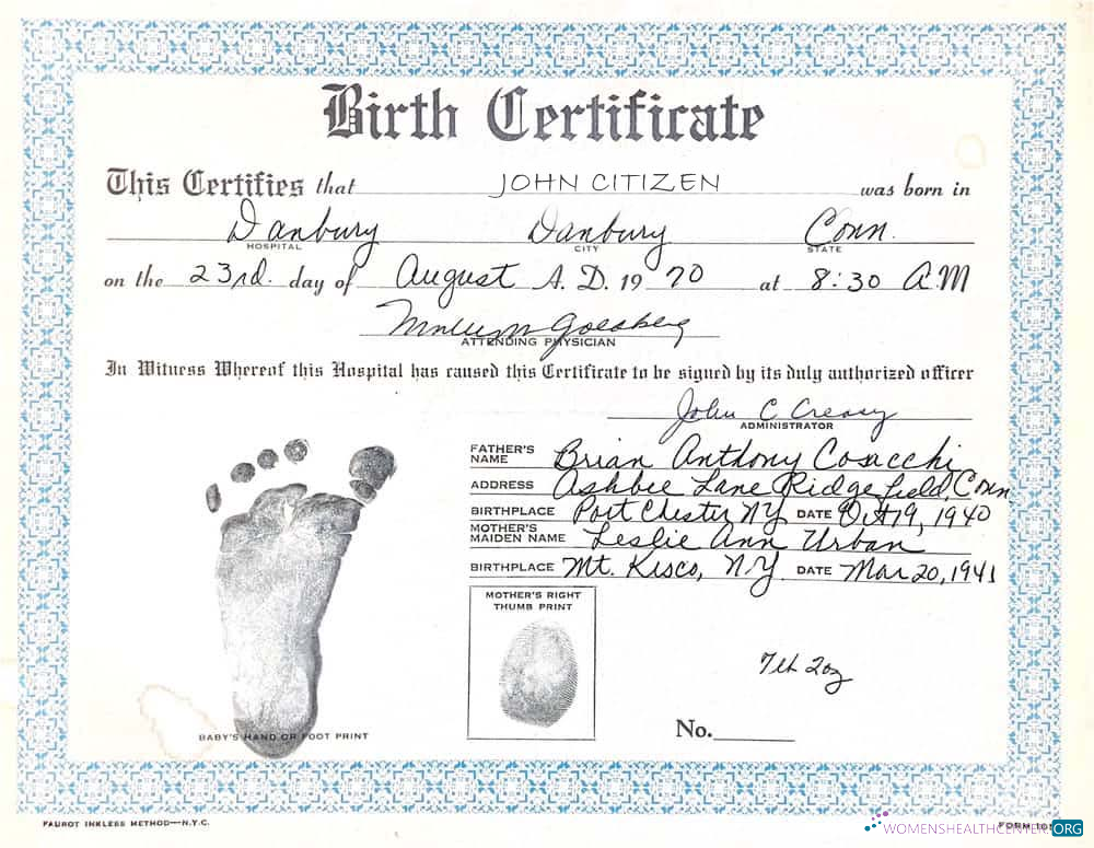 Download New York Mt Kisco hospital birth certificate Photoshop template
